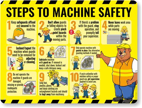 cnc machine safety poster|safety poster for manufacturing industries.